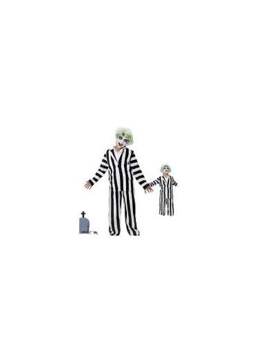 DISFRAZ BEETLEJUICE RAYAS TALLA 7-9 AÑOS