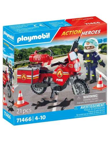 Moto de bomberos playmobil 