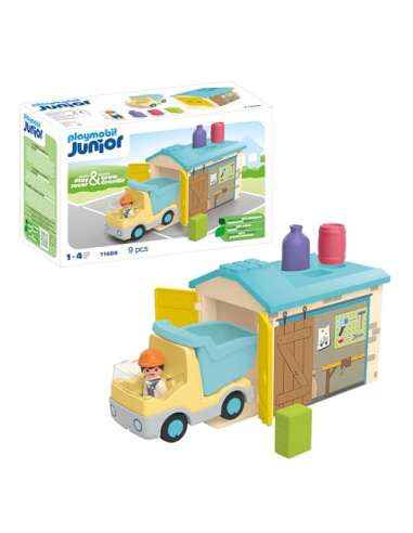 CAMION DE OBRAS CON GARAJE PLAYMOBIL