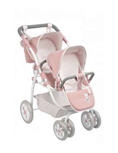 COCHE GEMELAR EMMA 45x70x73 CM C/BOLSO (