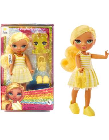 Rainbow High Littles - Daisy Madison - Muñeca de Moda Pequeña y Articulable - Muñeca Amarilla de 14 