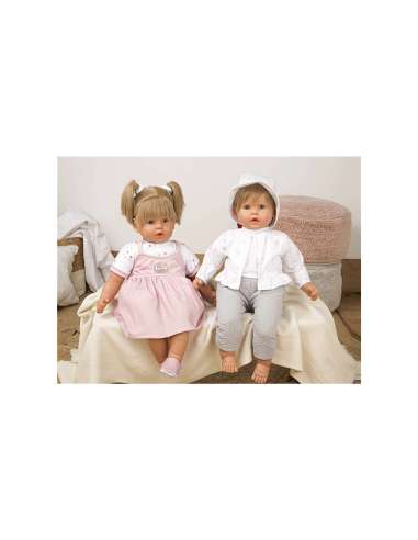 MUÑECA ELEGANCE 62CM LEONOR VESTIDO ROSA C/MECANISMO RISA ARIAS