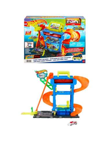 Pista Hotwheels Autolavado Tunel Espiral 