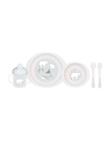 Vajilla Microondas Pocket 5 pzs Polaris Gris Saro