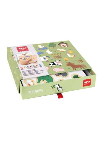 Stickers Box - Animales y su Habitat Apli