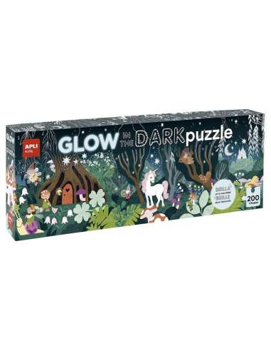Puzzle 200 pzs Glow in the Dark Bosque Magico