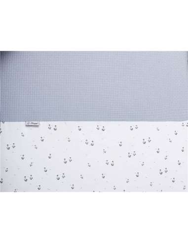 Triptico de coche rombo y estrellas en color blanco y azul