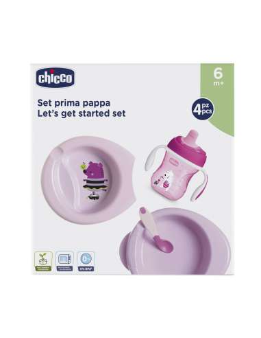 SET DE COMIDA ROSA 6 MESES CHICCO